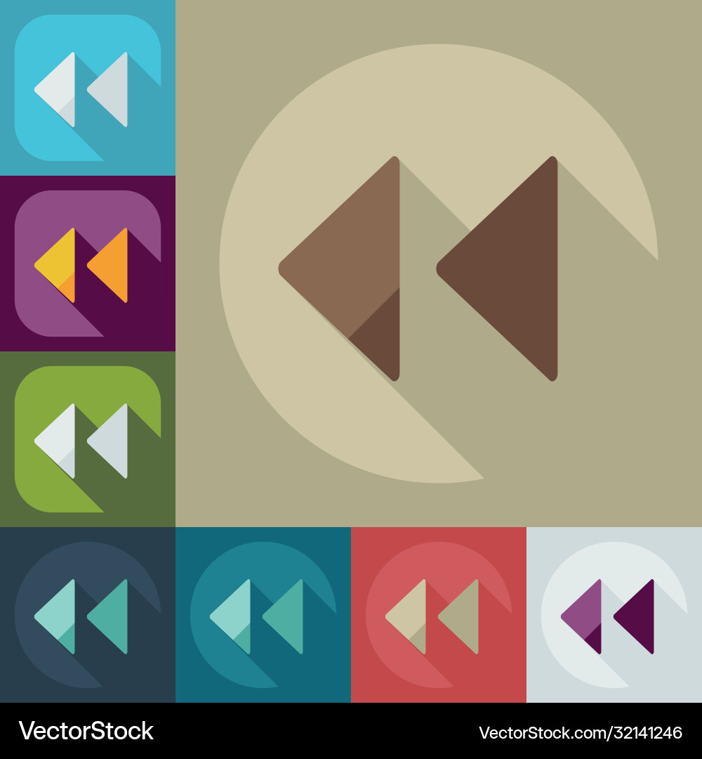 Flat modern design with shadow icon player Vector Image