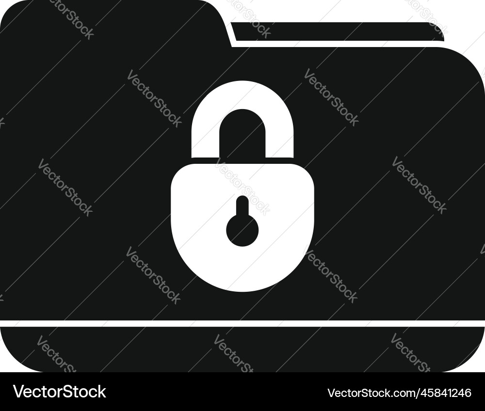 Folder service icon simple password Folder service icon simple password vector image