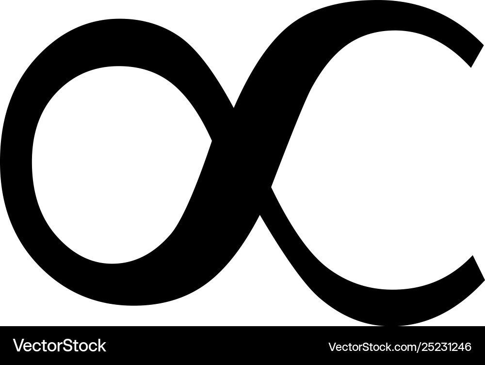 Infinity icon in flat style for app ui websites Vector Image