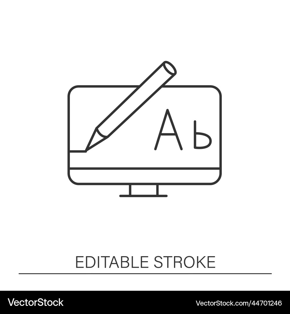 Language learning line icon Language learning line icon vector image