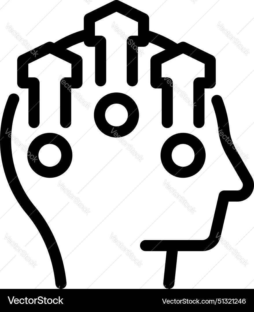 Life coach icon outline self development Life coach icon outline self development vector image