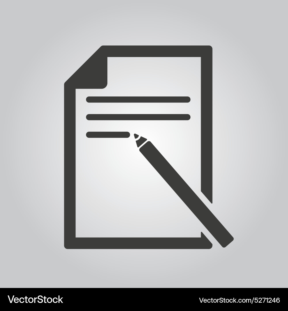 Note paper icon text file symbol flat vector image