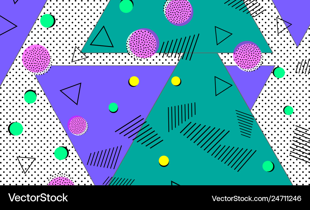 Pop art color background memphis pattern Pop art color background memphis pattern vector image