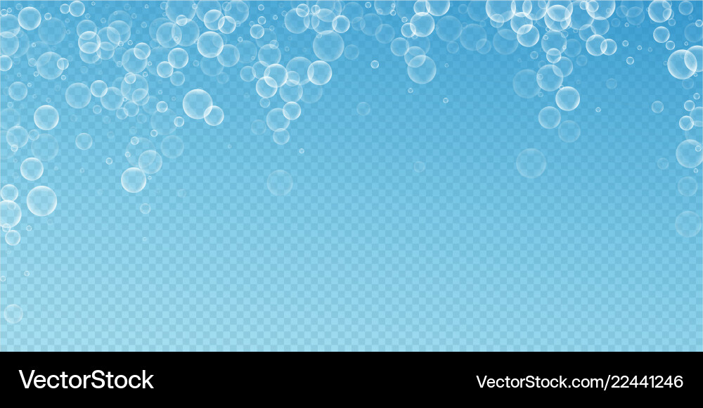 Random soap bubbles abstract background blowing b vector image