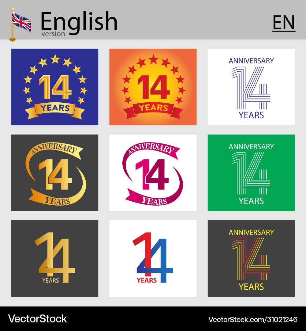 Set number 14 templates Set number 14 templates vector image