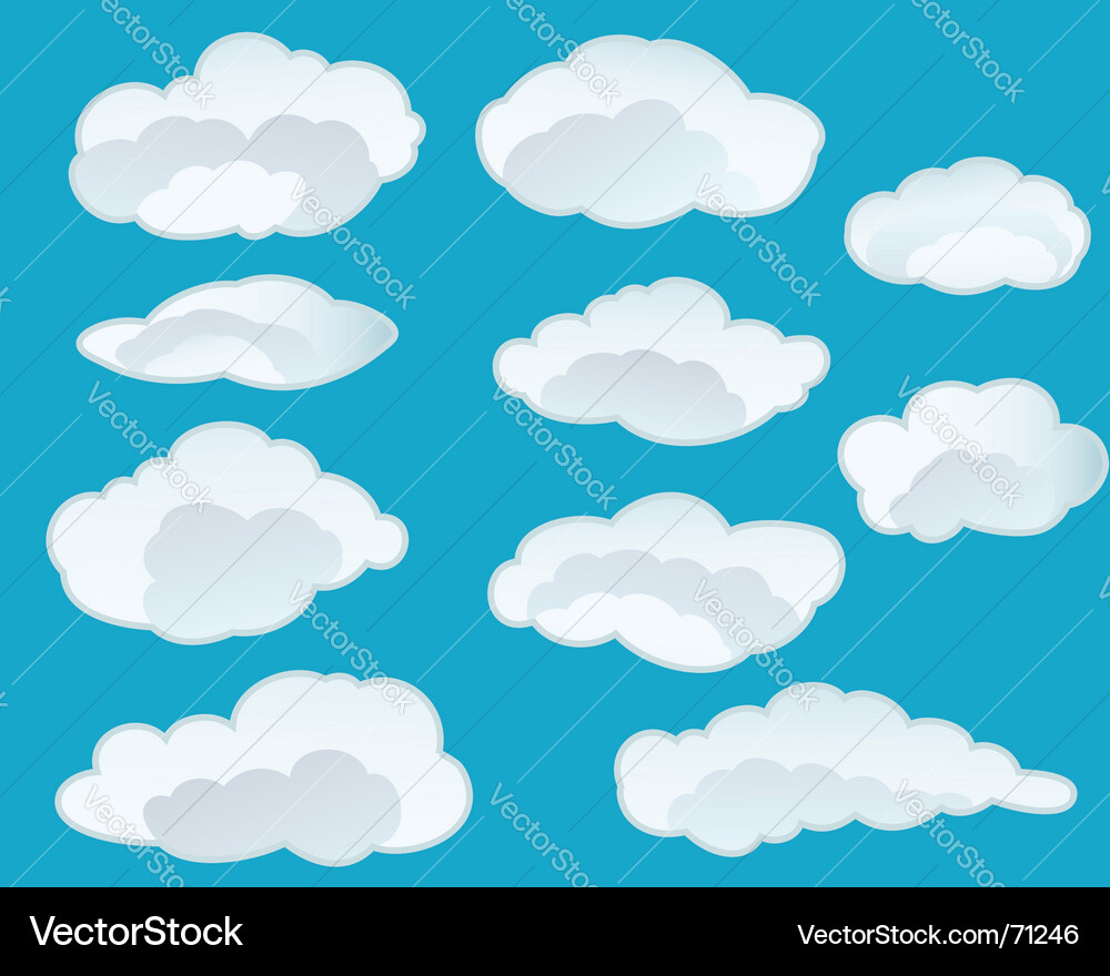 Set of clouds Vector Image