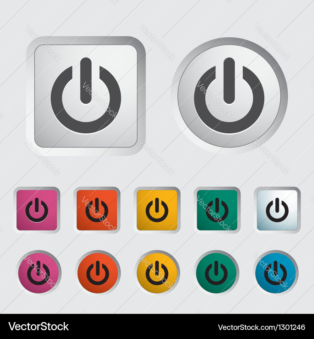 Start Button Icon vector image