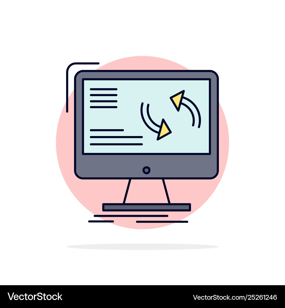 Synchronization sync information data computer Synchronization sync information data computer vector image