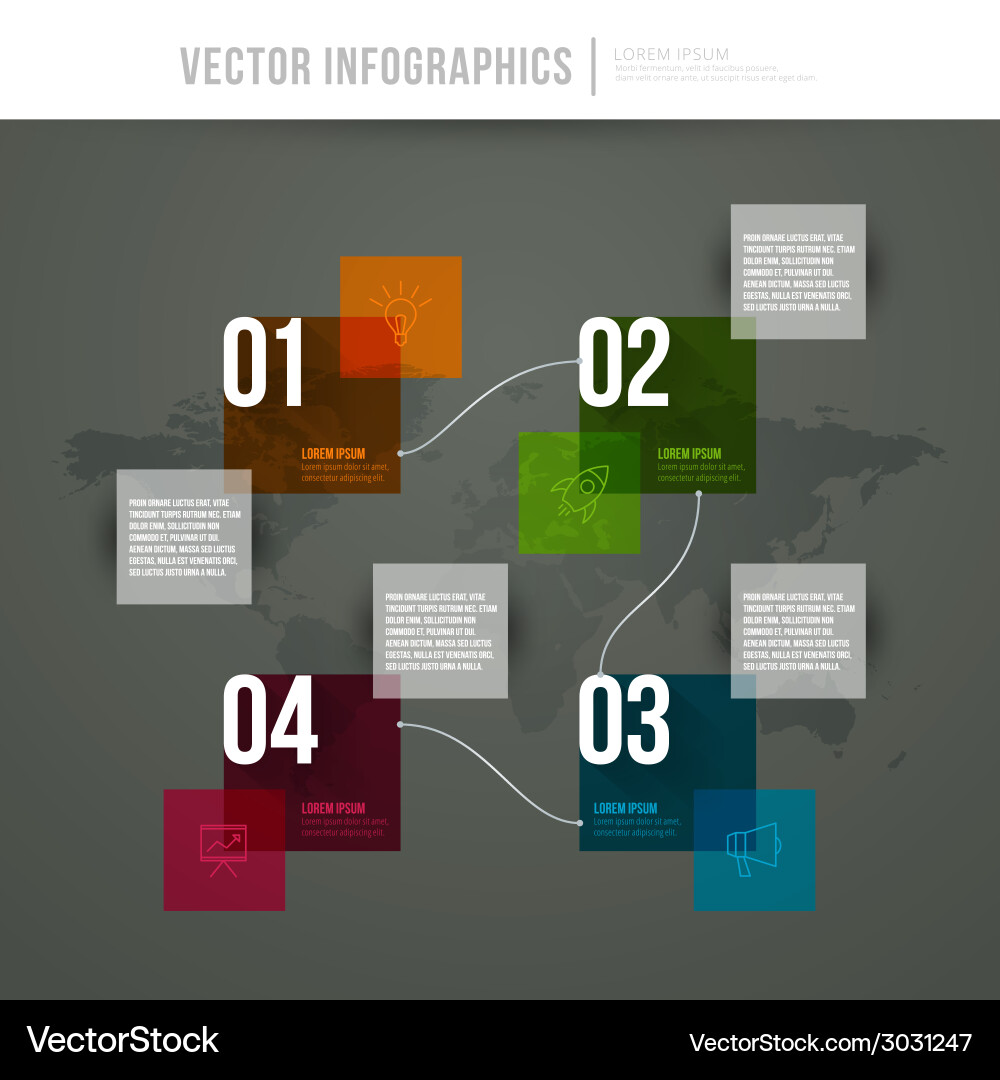 Abstract infographic design workflow layout vector image