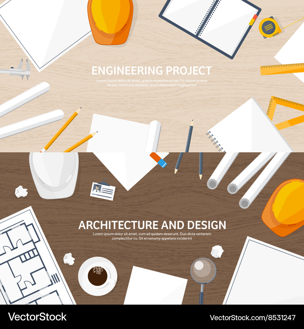 Architectural Planning & Sketching Vector Image