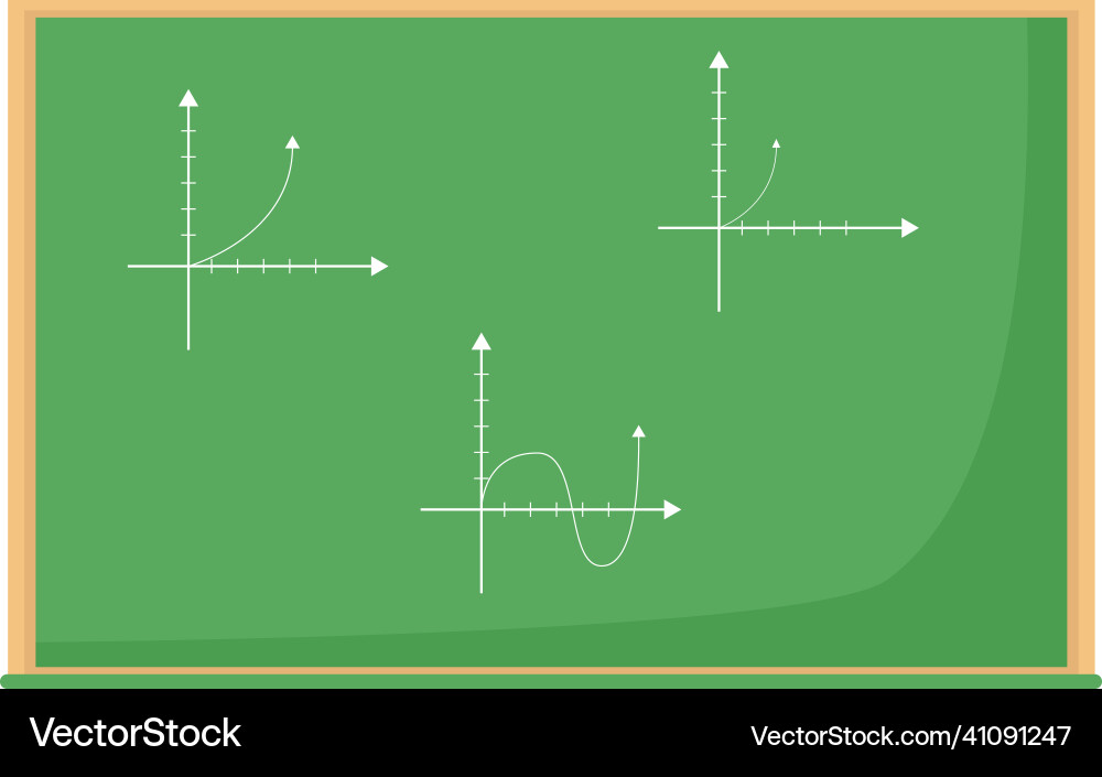 Chalkboard with calculations flat color object Chalkboard with calculations flat color object vector image