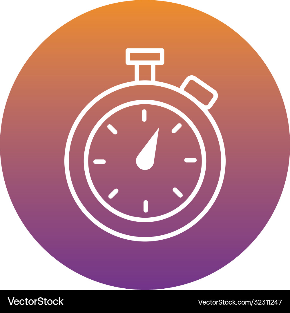 Chronometer Timer Block-Stil Symbol Vektorbild