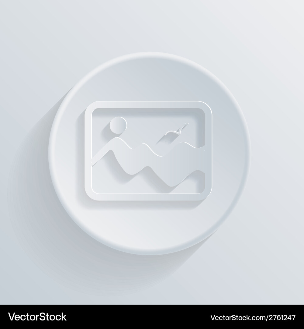 Circle icon with a shadow picture image vector image