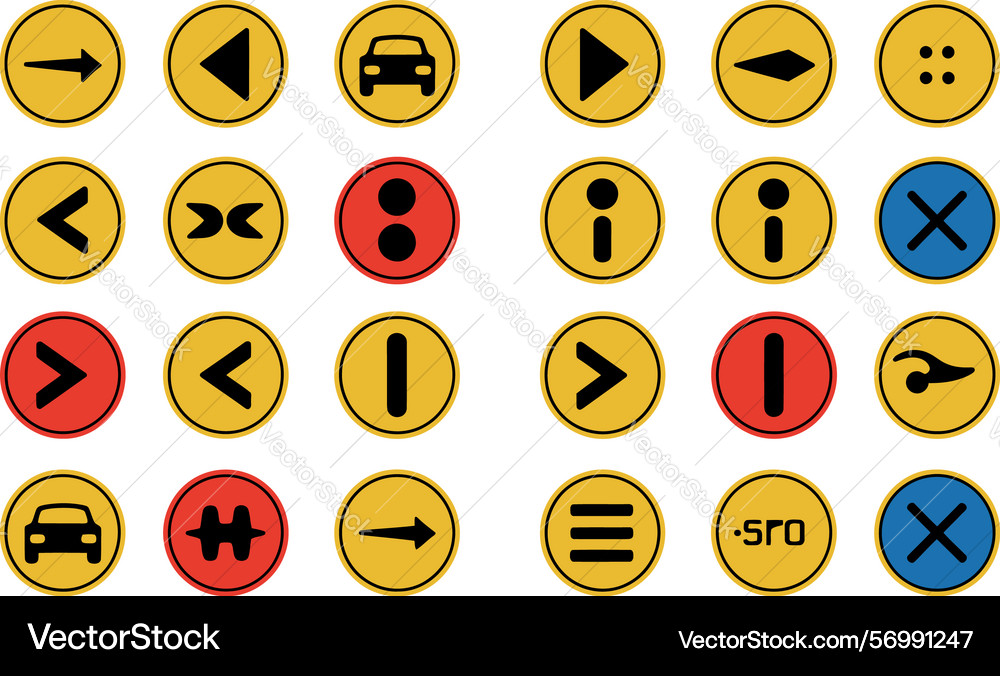 Collection of retro style user interface icons Vector Image