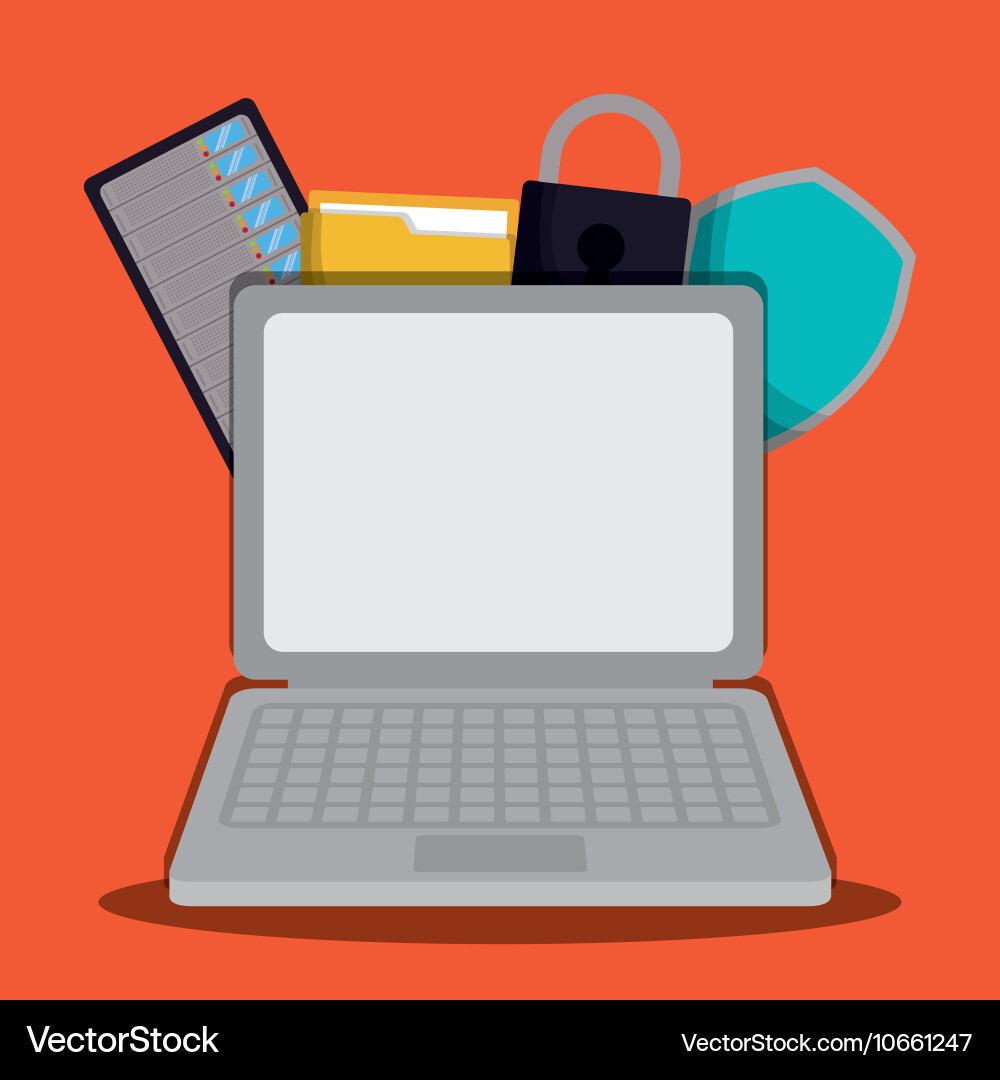 Data center and web hosting design vector image