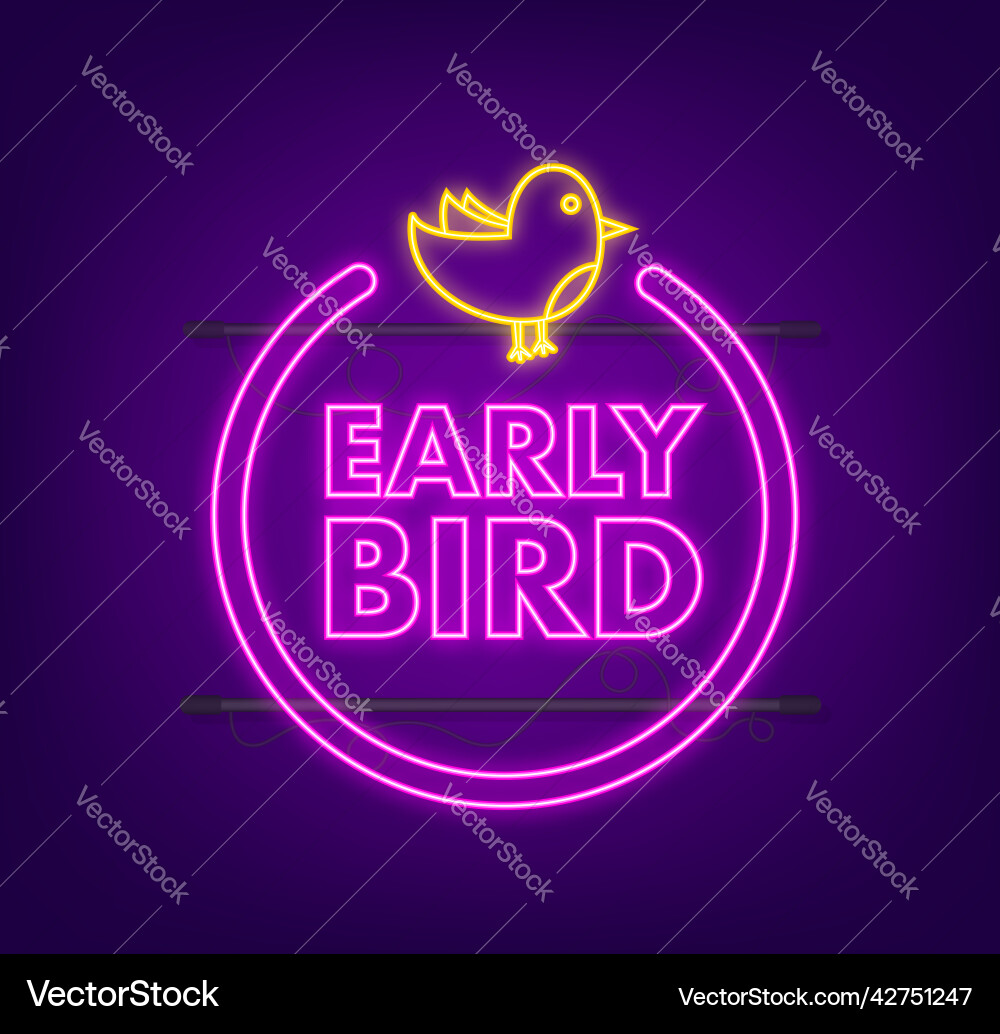 Early Bird Sonderrabatt Angebot Early Bird Sonderrabatt Angebot vektorbild