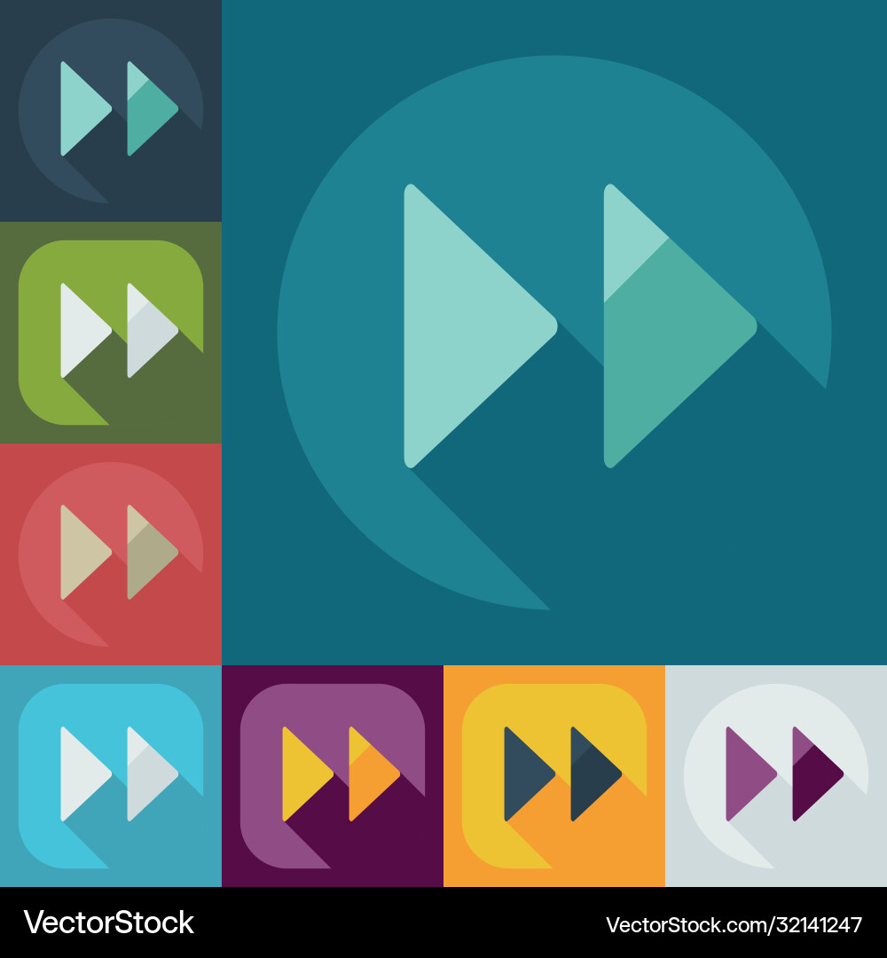 Flat modern design with shadow icon player vector image