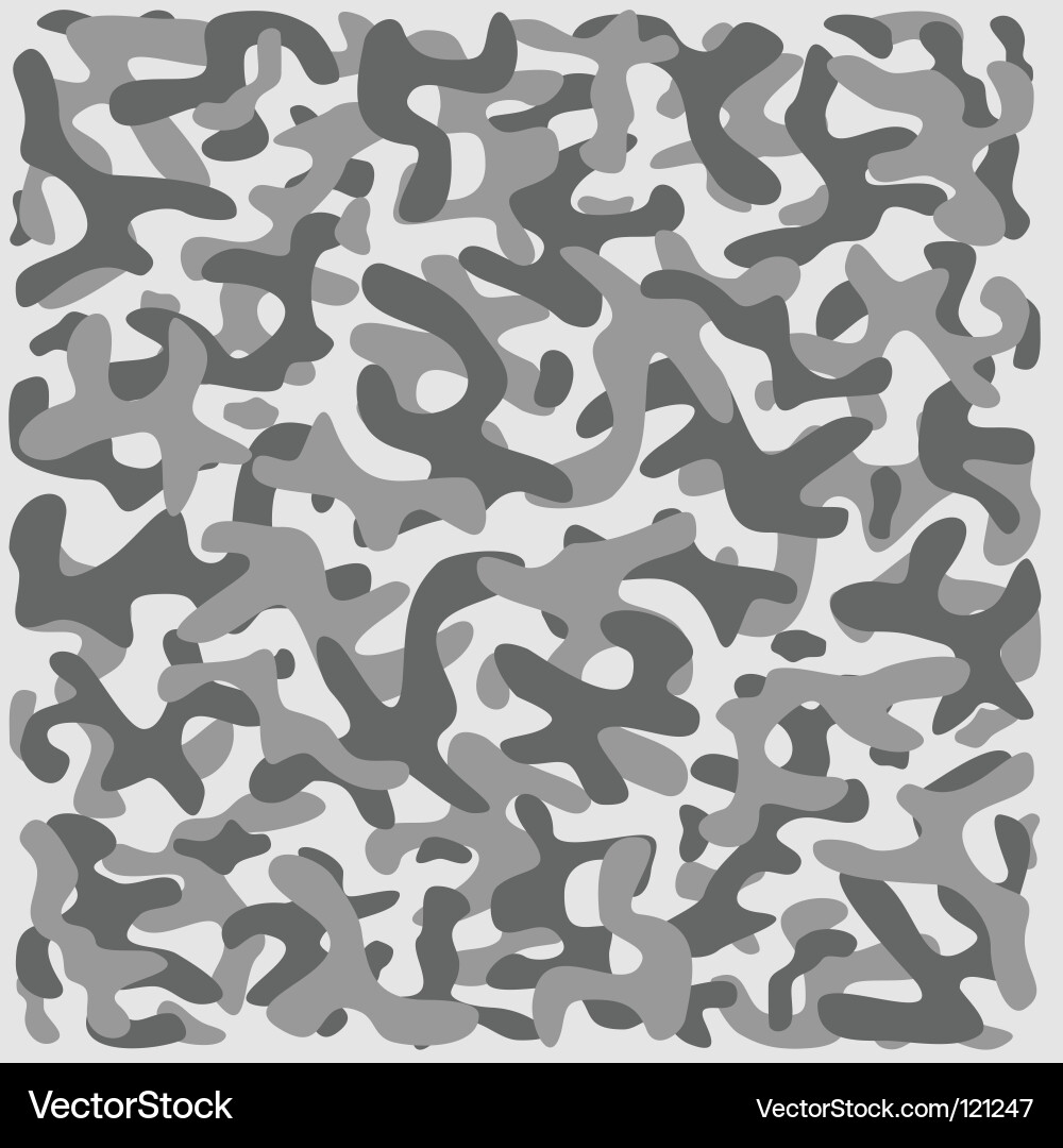 Gray Camouflage Pattern Vector Image