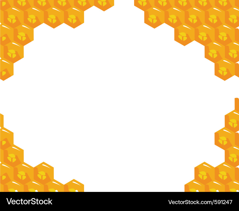 Honeycomb Frame Pattern vector image