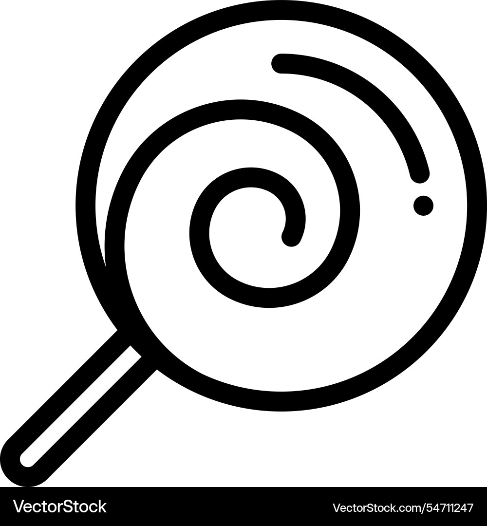 Lollipop icon thin linear style design isolated Lollipop icon thin linear style design isolated vector image