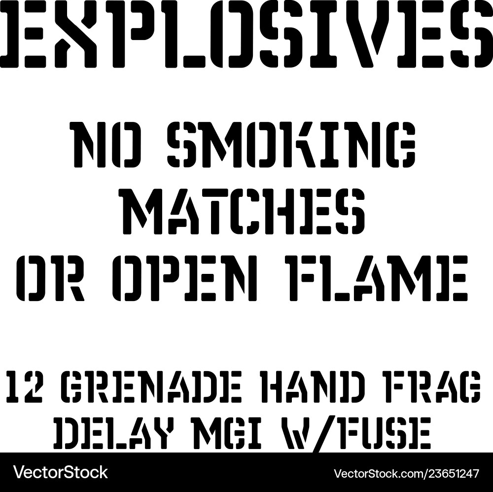 Military Stencil Sign Collection vector image