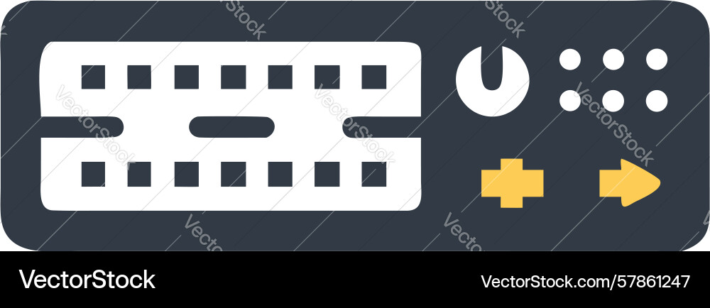 Mixer console keyboard for sound engineering vector image