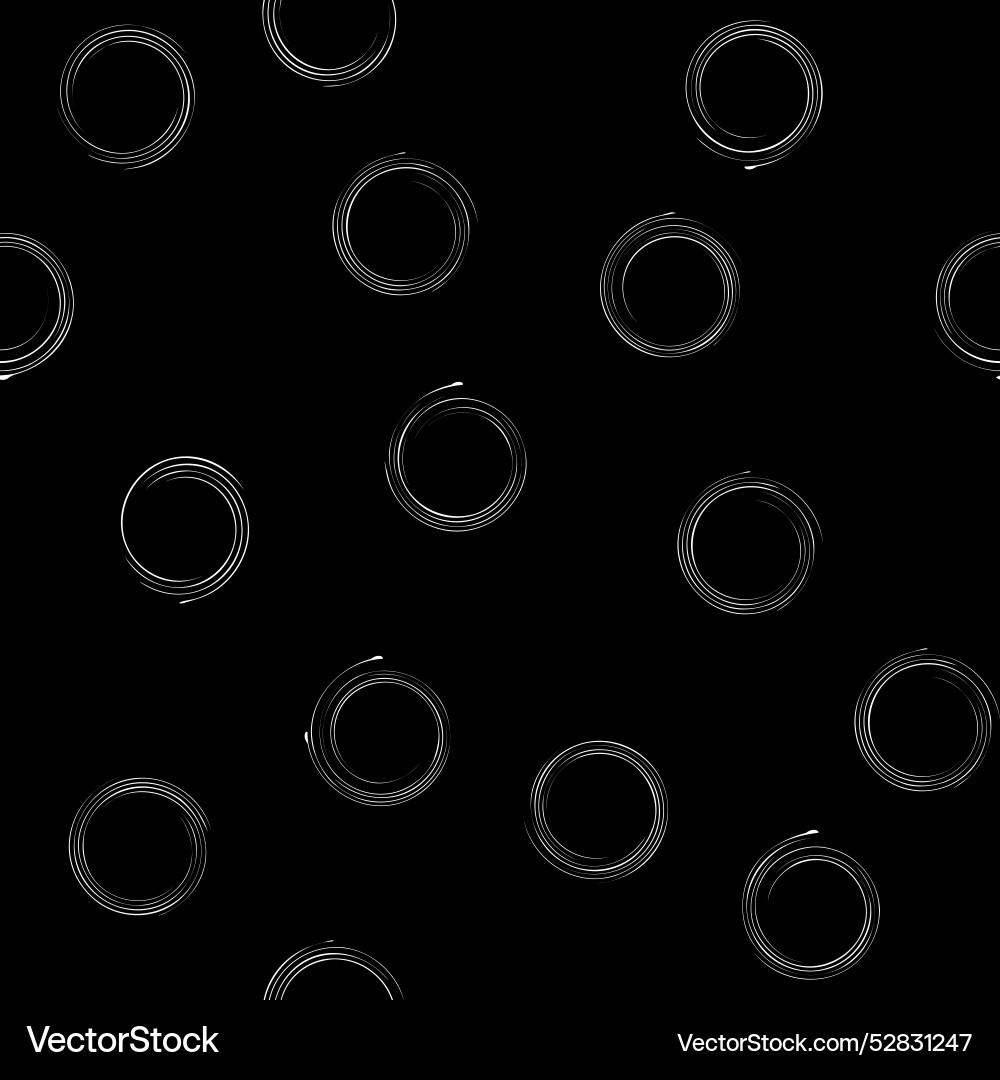 Monochrome abstract circle seamless pattern Monochrome abstract circle seamless pattern vector image
