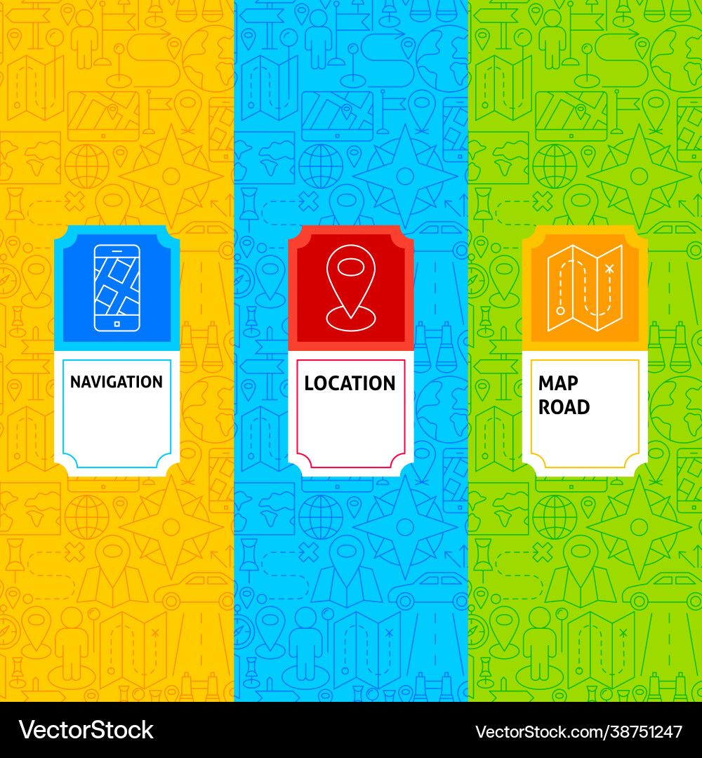 Navigation package labels Vector Image