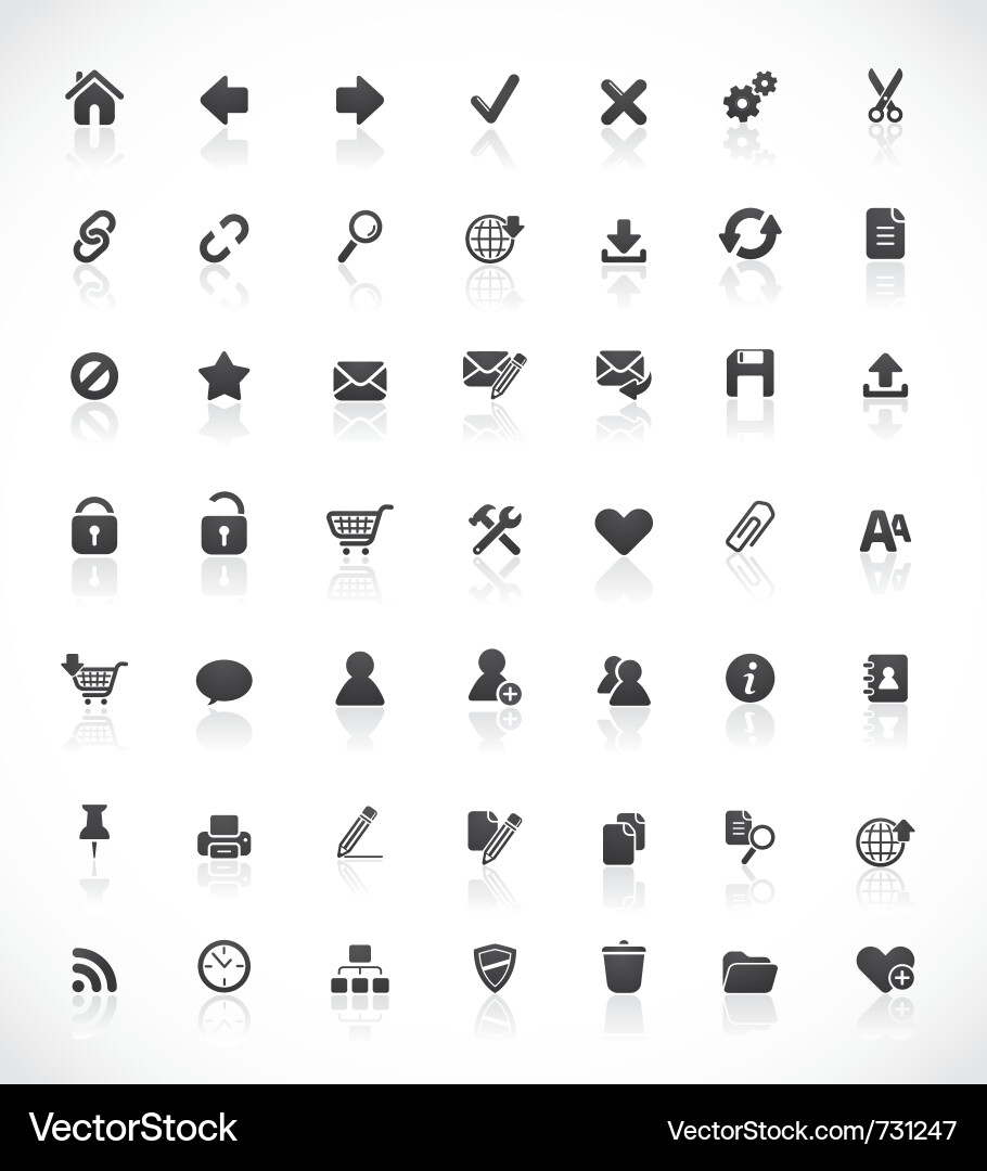 Office & Web Icons Collection Vector Image