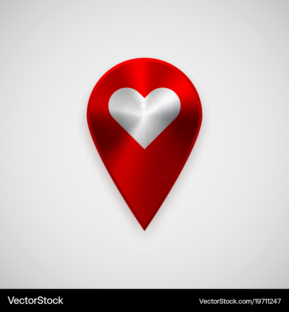 Red technology gps map pointer Vector Image