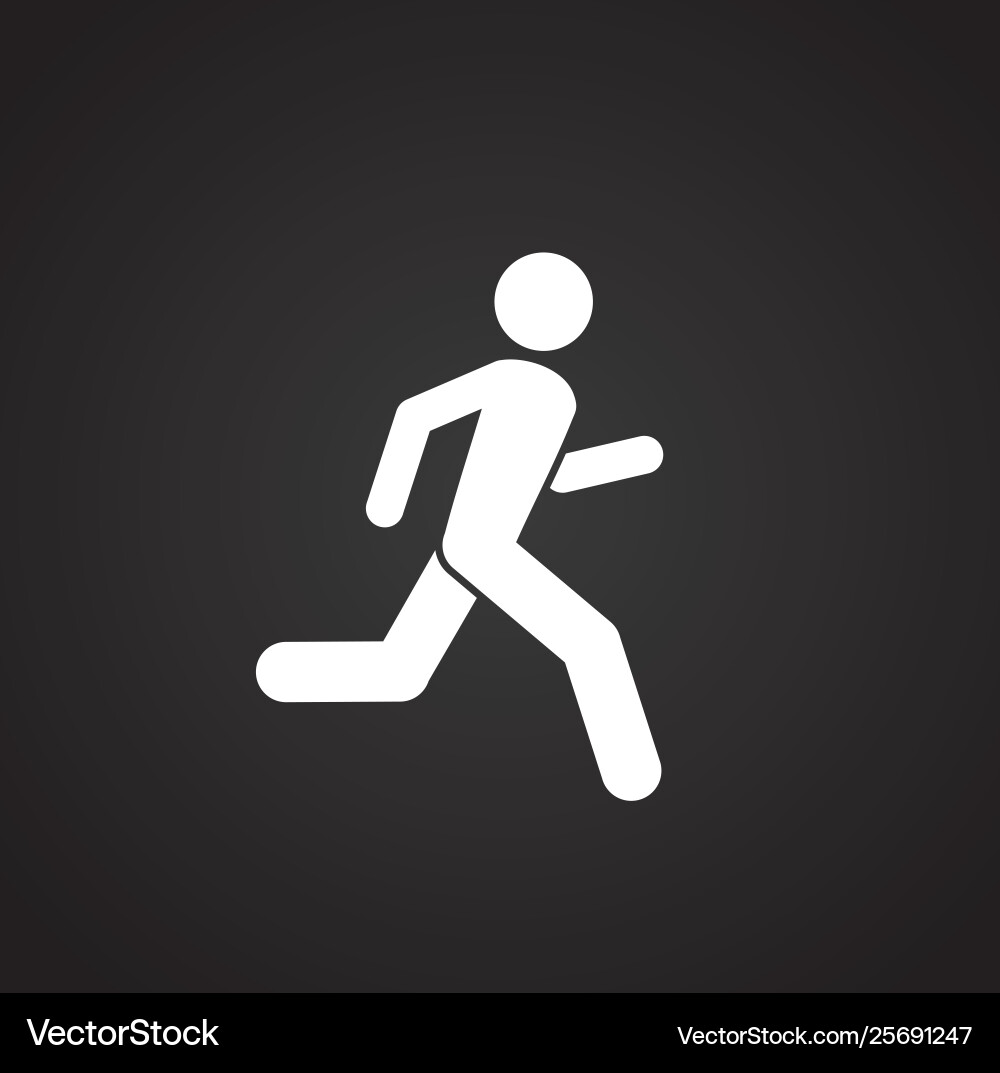 Running related icon on background for graphic Running related icon on background for graphic Vector Image