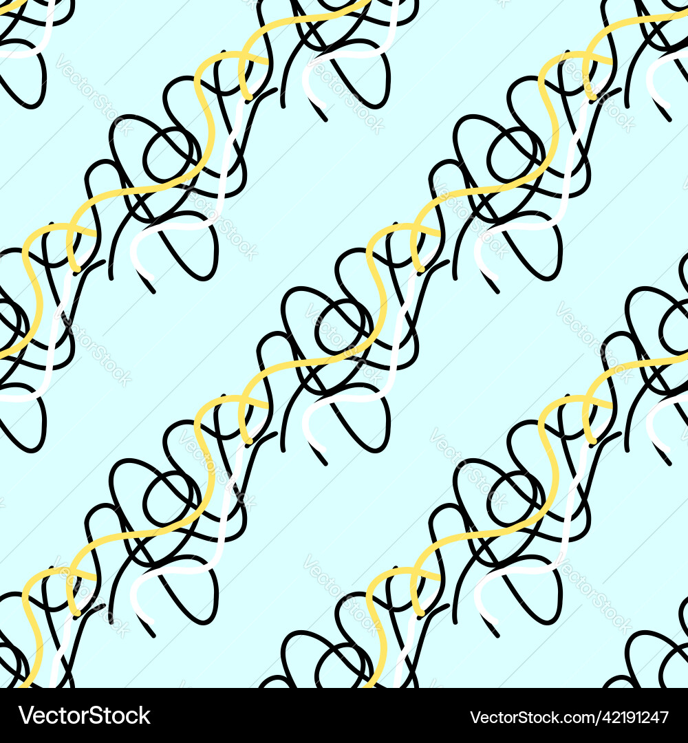 Seamless pattern with tangled lines vector image