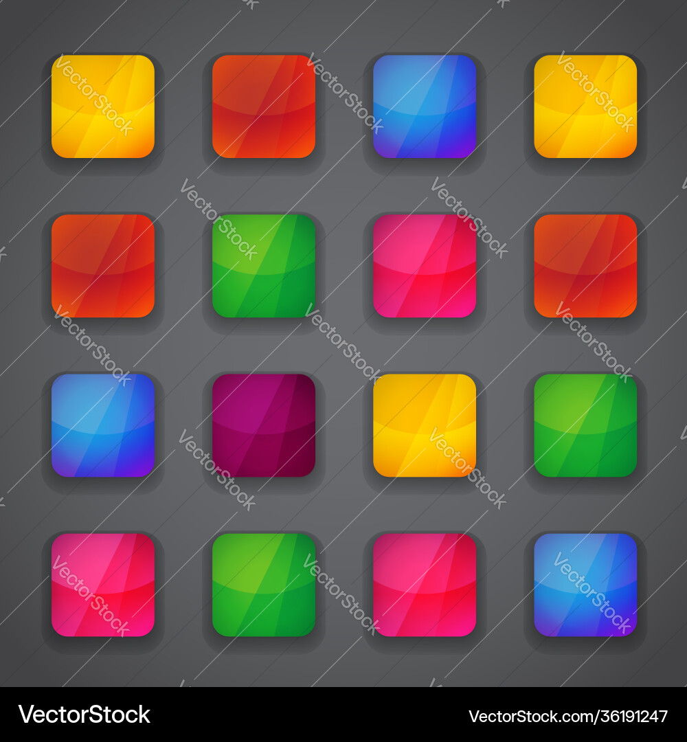 Set colorful button icons Set colorful button icons vector image