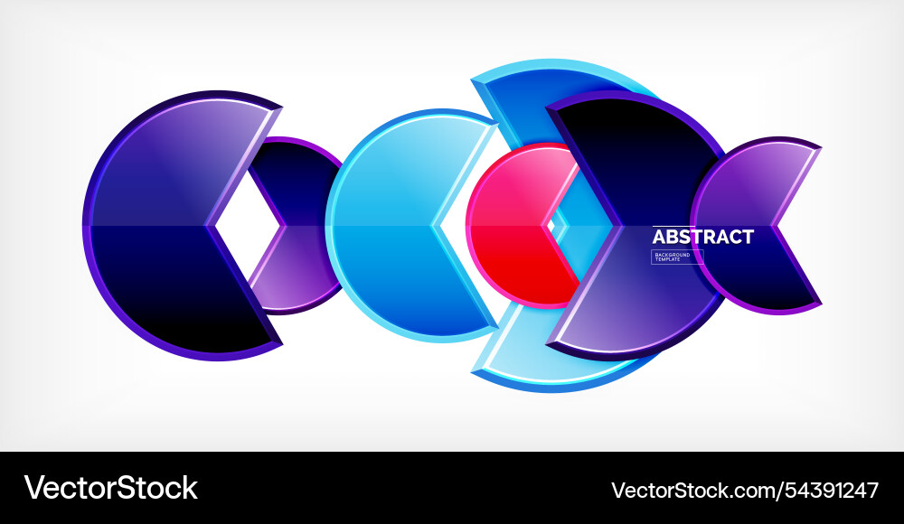 Trendy round shapes with triangular angle design Trendy round shapes with triangular angle design vector image