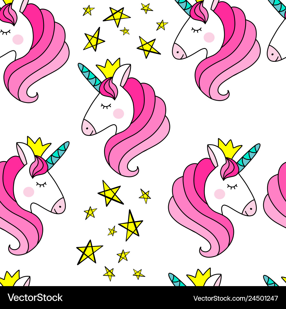 Unicorn seamless pattern Unicorn seamless pattern vector image