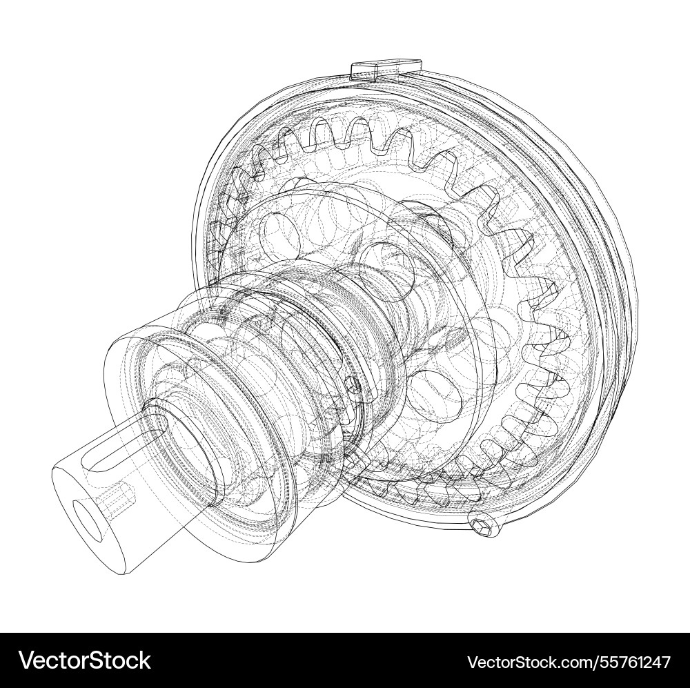 Wave reducer 3d render vector image