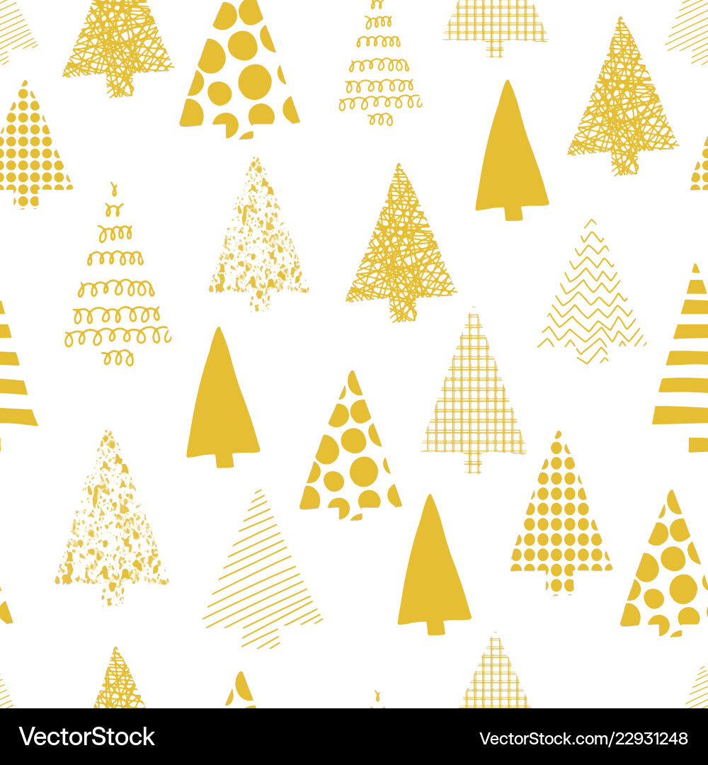 Abstract christmas trees seamless pattern Vector Image