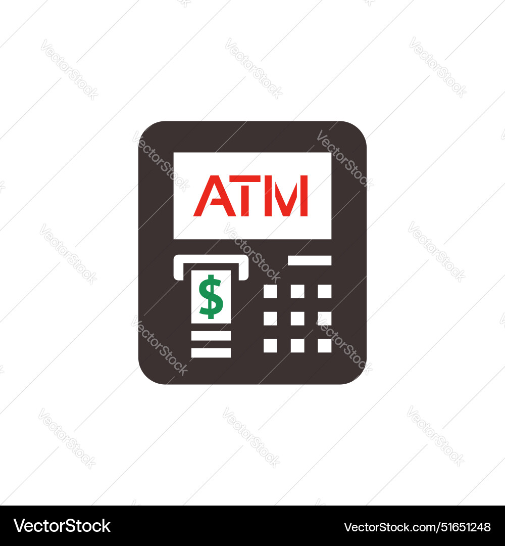 Atm payment icon made in color style Atm payment icon made in color style vector image