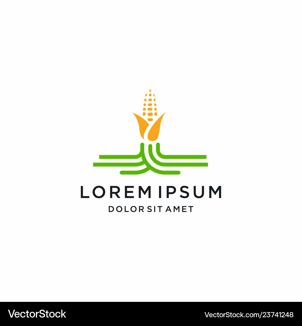 Corn icon logo design Royalty Free Vector Image