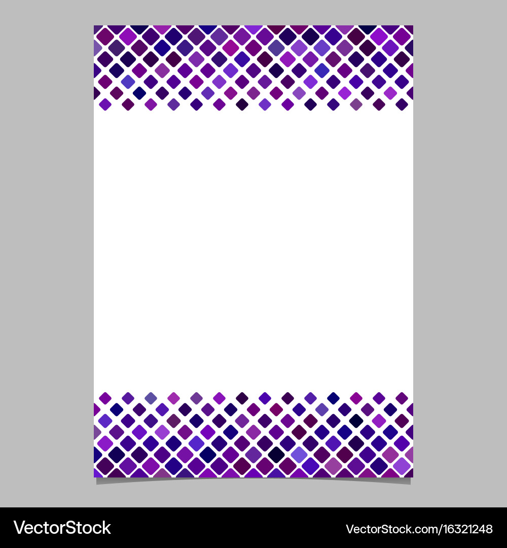 Diagonal square pattern page background template vector image