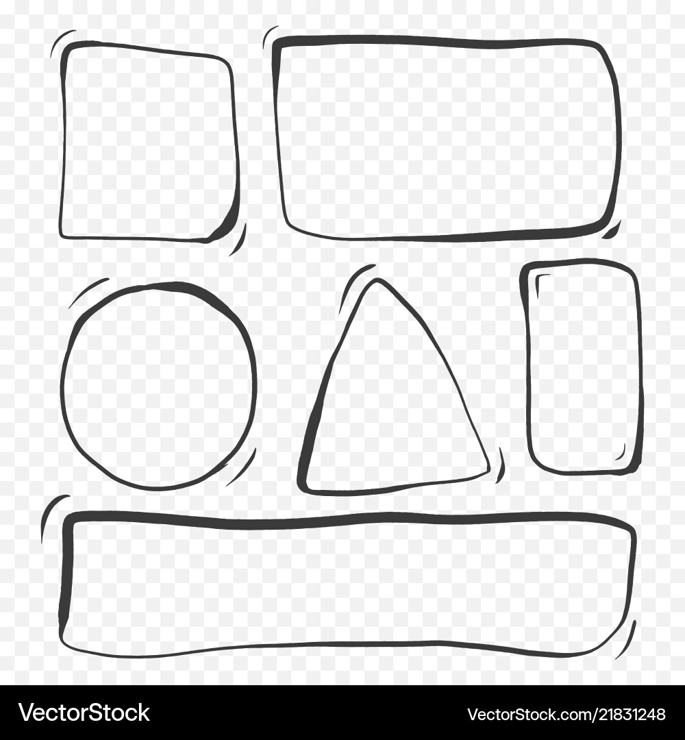 Hand-Drawn Bubble Set Vector Image