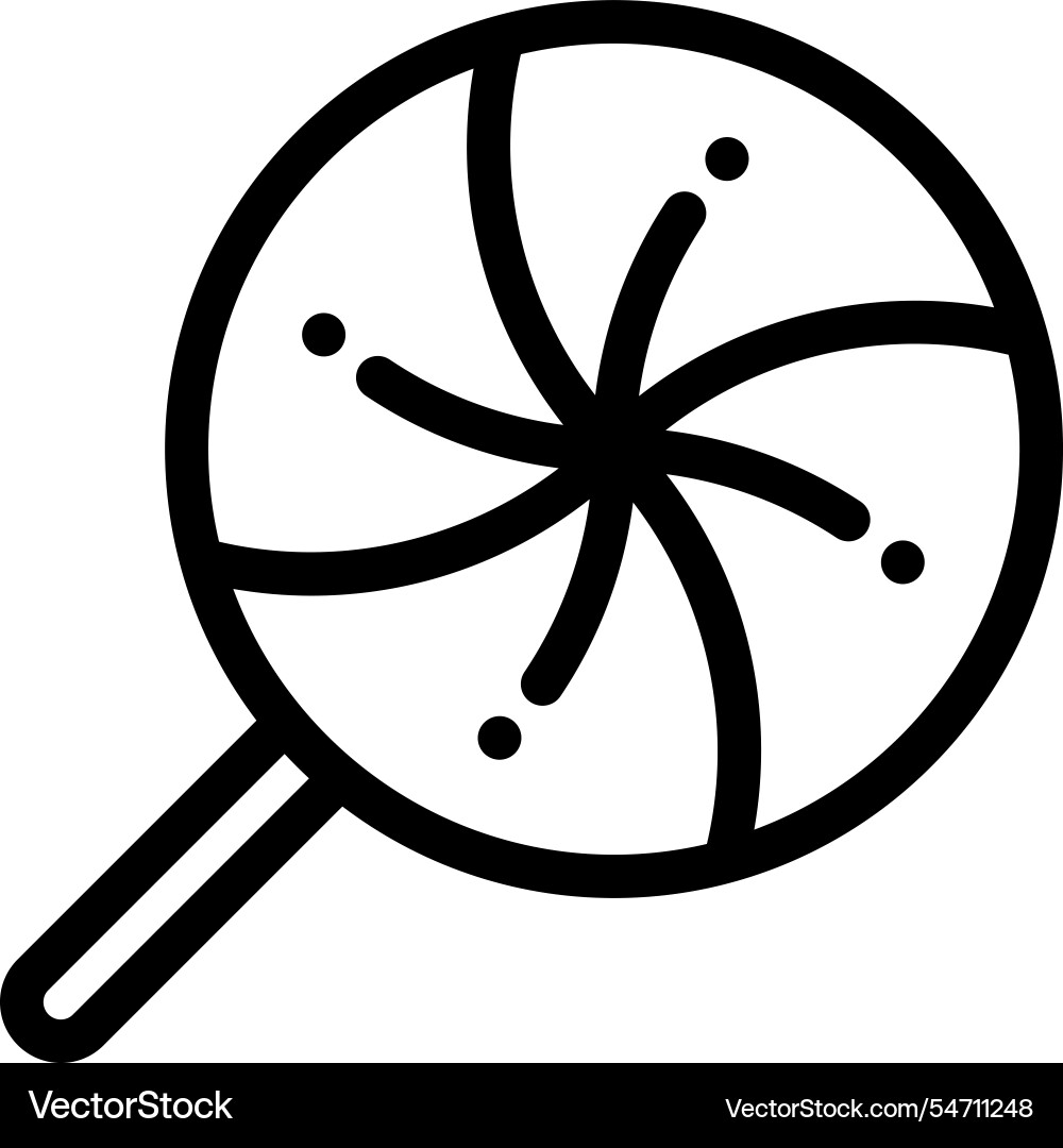 Lollipop icon thin linear style design isolated Lollipop icon thin linear style design isolated vector image