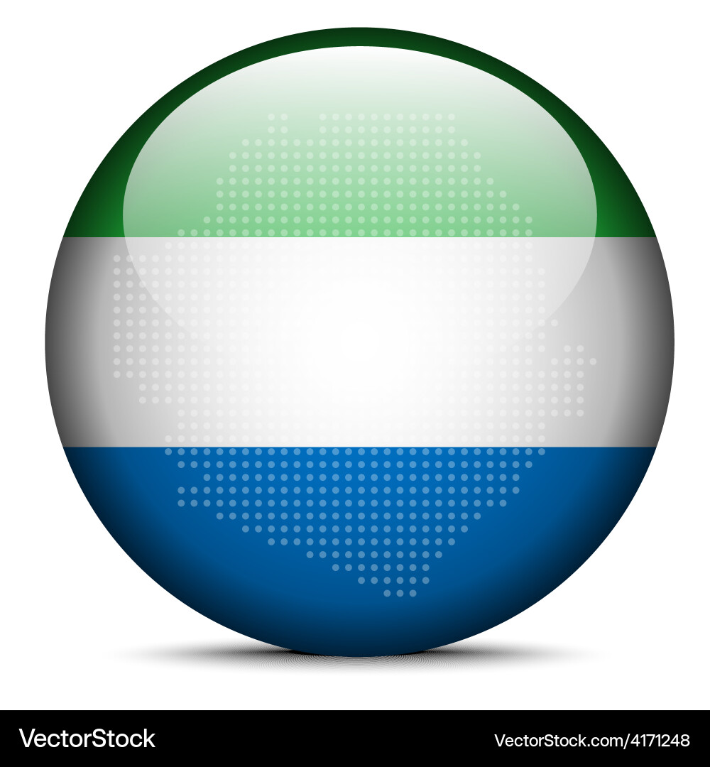 Map with dot pattern on flag button of republic vector image