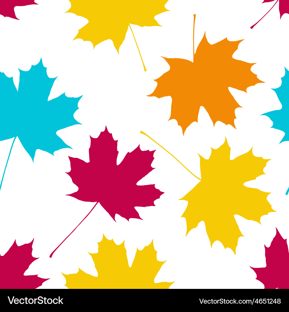 Maple Leaf Autumn Pattern Vector Image