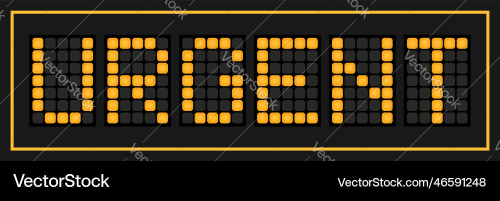 Orange color led banner in word urgent on black Orange color led banner in word urgent on black vector image