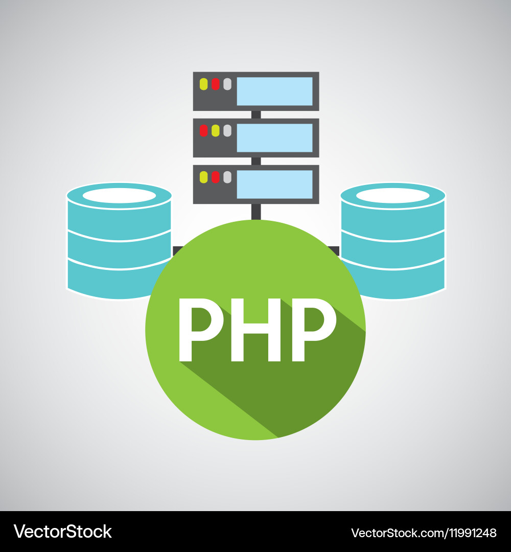 Php language data base storage Vector Image