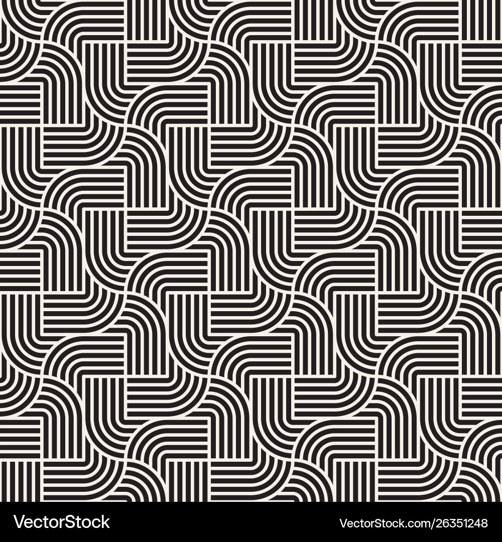 Schwarzes und weiß gestreiftes geometrisches Muster Vektorbild
