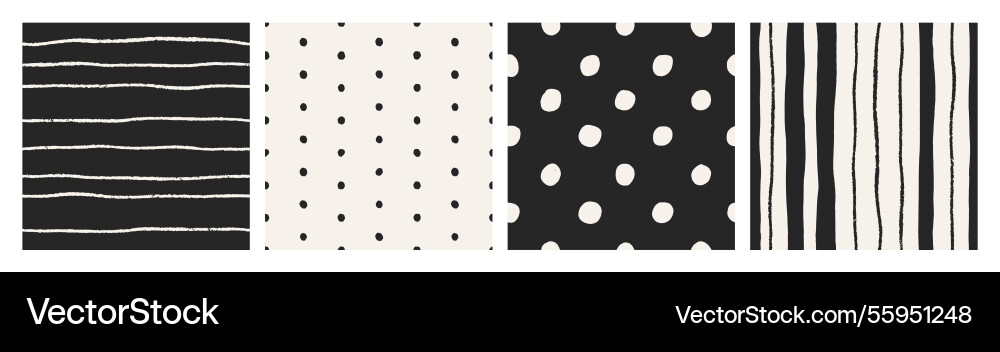 Seamless patterns set with thin line stripes tiny Seamless patterns set with thin line stripes tiny vector image