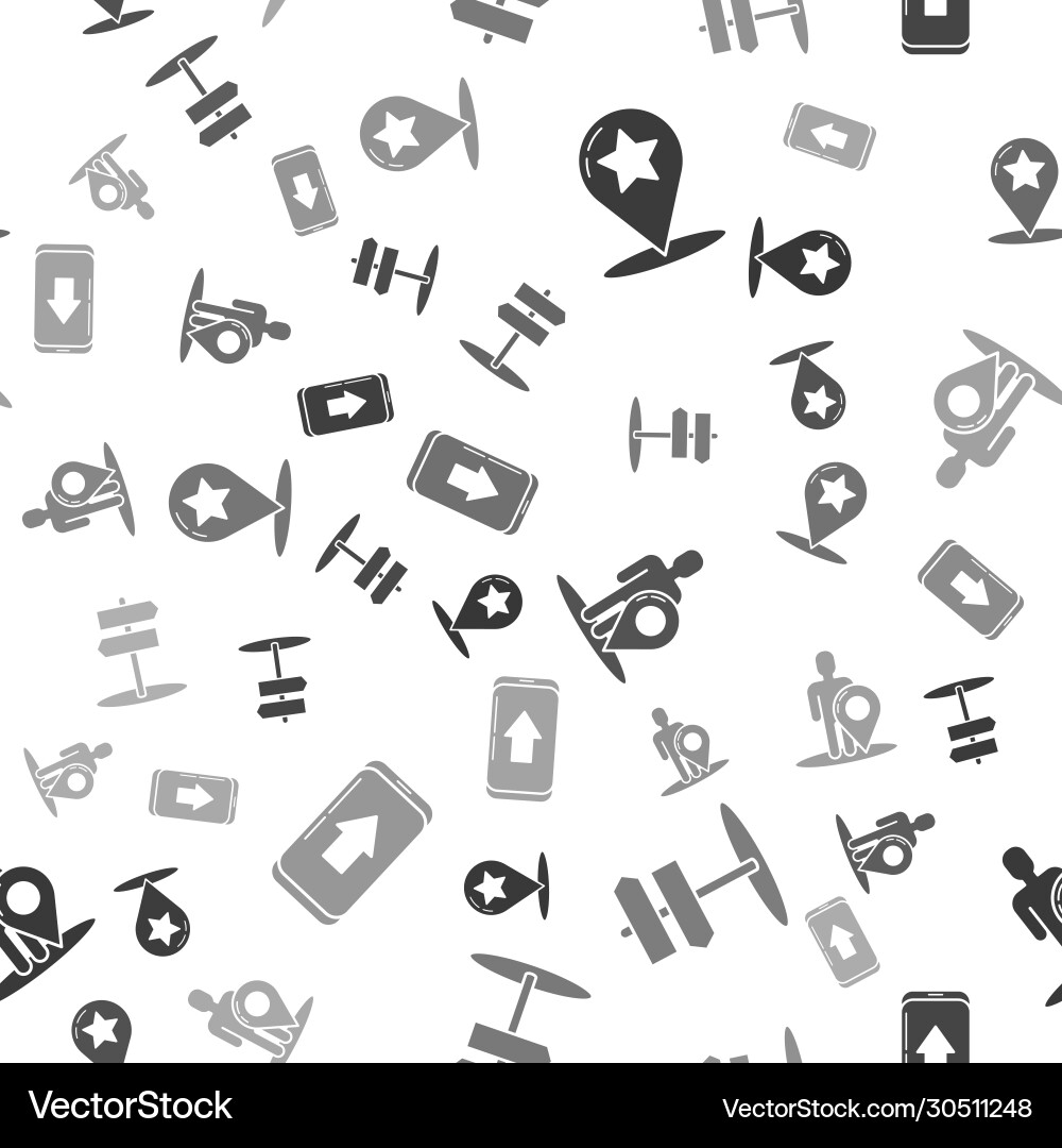 Set map pointer with star road traffic sign vector image