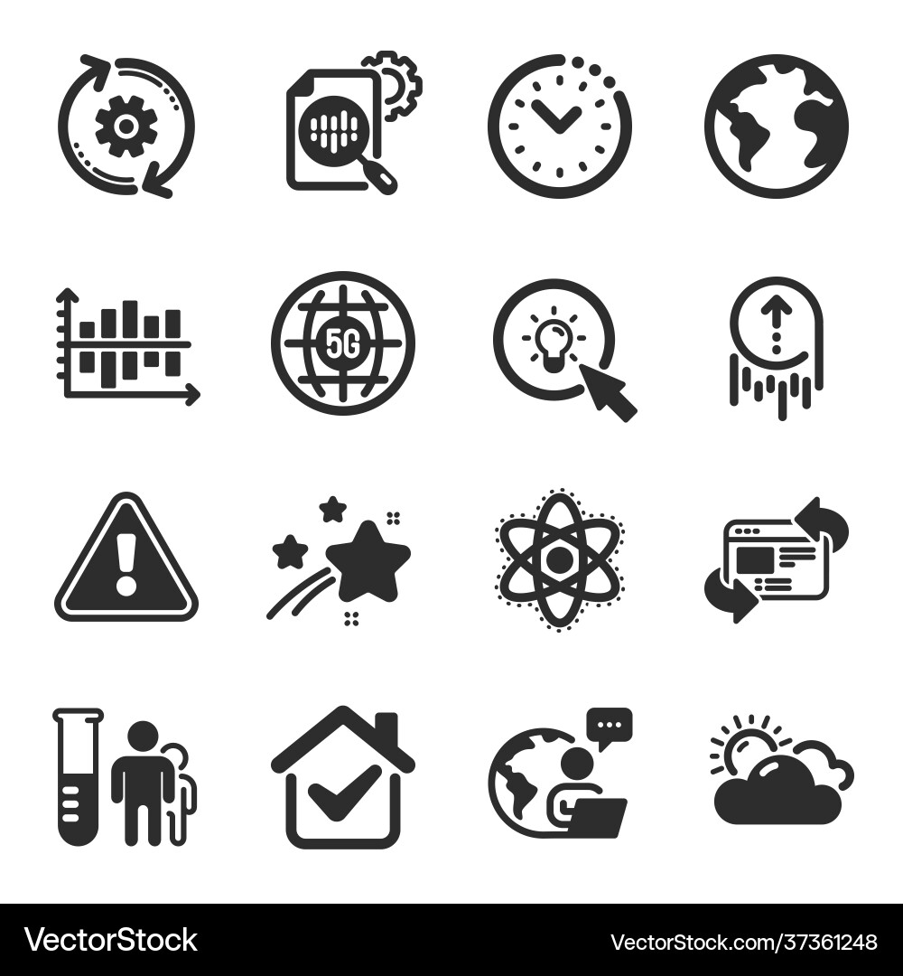 Set science icons such as refresh website Set science icons such as refresh website vector image